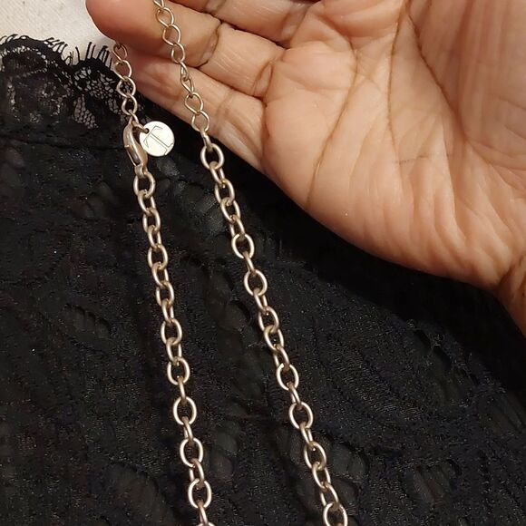 Talbots Mint Green and Cream Flower Motif Statement Necklace - Picture 7 of 8